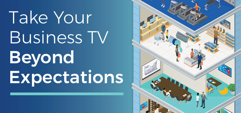 Business TV infographic banner
