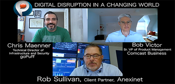 Screenshot of speakers from Digital Distruption in a Changing World video.