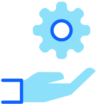 Icon - hand and cog