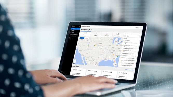 a customer using SD-WAN on their laptop